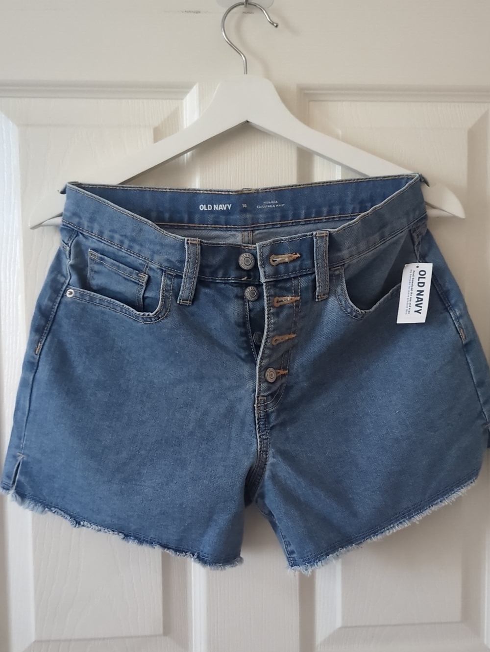 Girls New Wit Tags Old Navy Light Blue Denim Cutoff Shorts Size 16